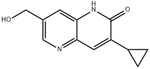 1,5-Naphthyridin-2(1H)-one, 3-cyclopropyl-7-(hydroxymethyl)- Struktur