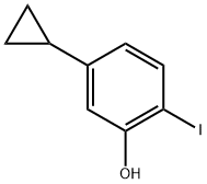 Phenol, 5-cyclopropyl-2-iodo- Struktur