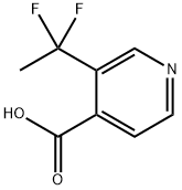 4-Pyridinecarboxylic acid, 3-(1,1-difluoroethyl)- Struktur