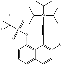 7-Chloro-8-((triisopropylsilyl)ethynyl)naphthalen-1-yl trifluoromethanesulfonate Structure
