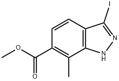 3-碘-7-甲基1H-吲唑-6-羧酸甲酯,2857113-04-1,结构式