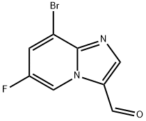 Imidazo[1,2-a]pyridine-3-carboxaldehyde, 8-bromo-6-fluoro- Struktur