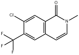 7-氯-2-甲基-6-(三氟甲基)-1(2H)-异喹啉酮, 2858682-85-4, 结构式