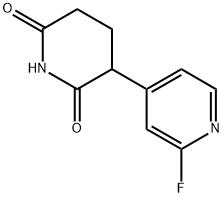 2,6-Piperidinedione, 3-(2-fluoro-4-pyridinyl)- Structure