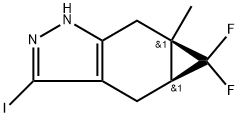 (4AS,5AR)-5,5-二氟-3-碘-5A-甲基-1,4,4A,5,5A,6-六氢环丙[F]吲唑, 2858743-20-9, 结构式