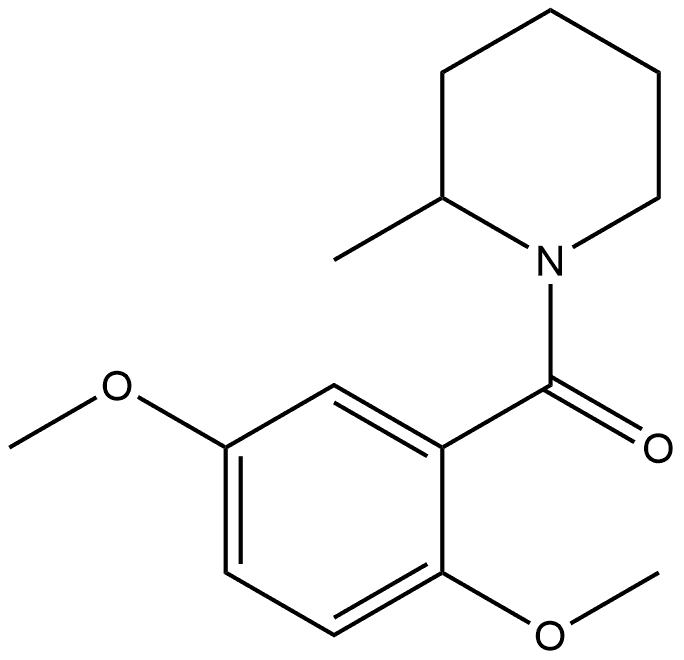 (2,5-Dimethoxyphenyl)(2-methyl-1-piperidinyl)methanone 结构式