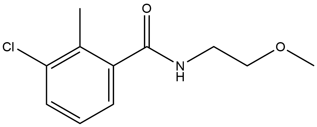 3-Chloro-N-(2-methoxyethyl)-2-methylbenzamide 化学構造式