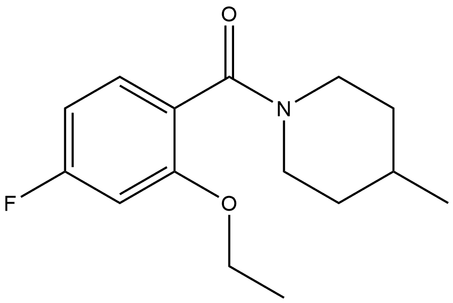 (2-Ethoxy-4-fluorophenyl)(4-methyl-1-piperidinyl)methanone,2861804-57-9,结构式