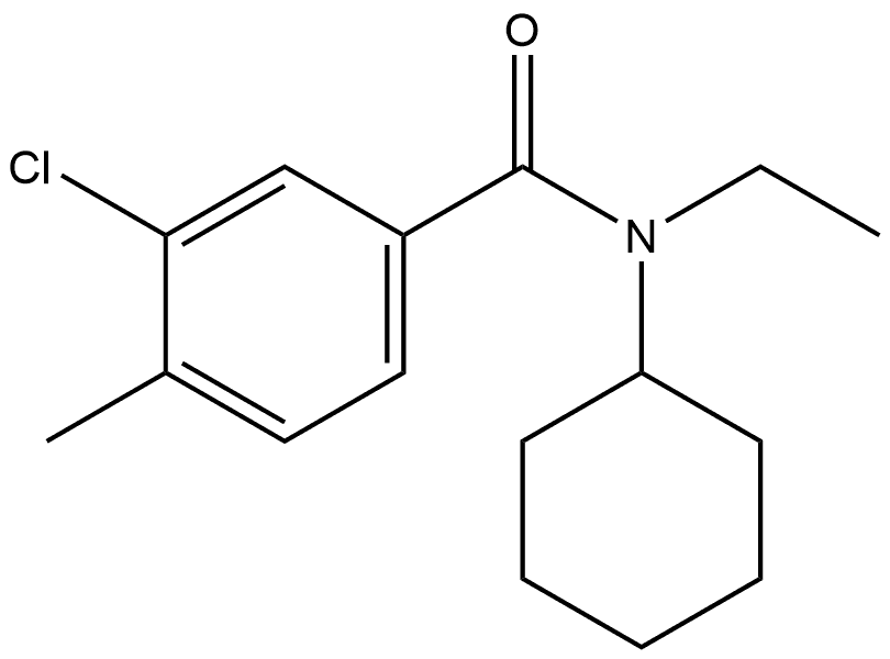 3-Chloro-N-cyclohexyl-N-ethyl-4-methylbenzamide Struktur