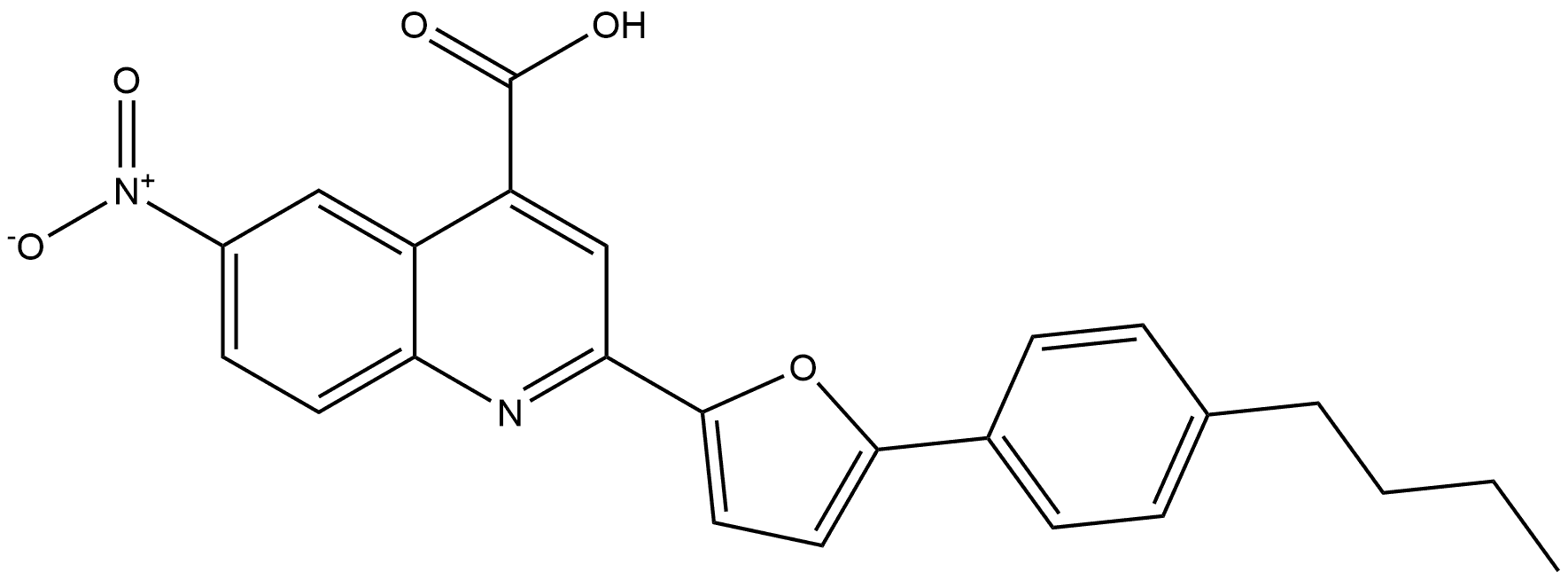 2861994-92-3 2-[5-(4-Butylphenyl)-2-furanyl]-6-nitro-4-quinolinecarboxylic acid