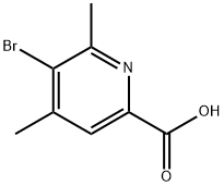 2-Pyridinecarboxylic acid, 5-bromo-4,6-dimethyl- 化学構造式