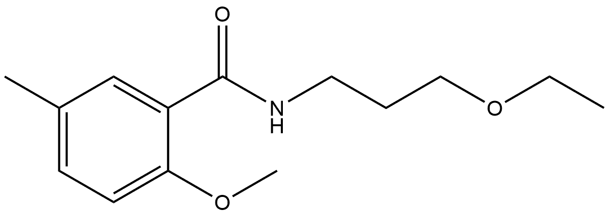 N-(3-Ethoxypropyl)-2-methoxy-5-methylbenzamide 结构式