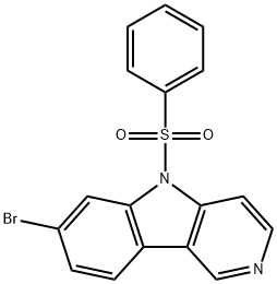 7-Bromo-5-(phenylsulfonyl)-5H-pyrido[4,3-b]indole Structure