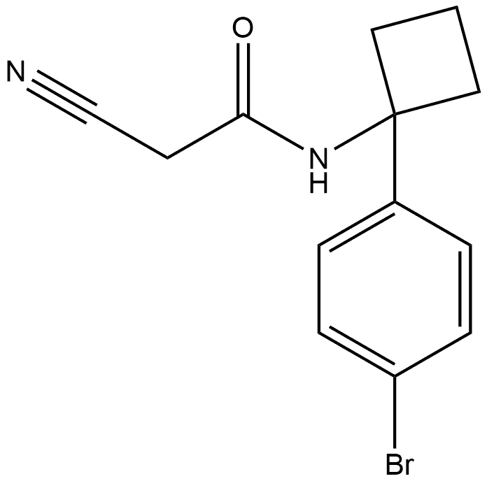 N-1-(4-Bromophenyl)cyclobutyl-2-cyanoacetamide Structure