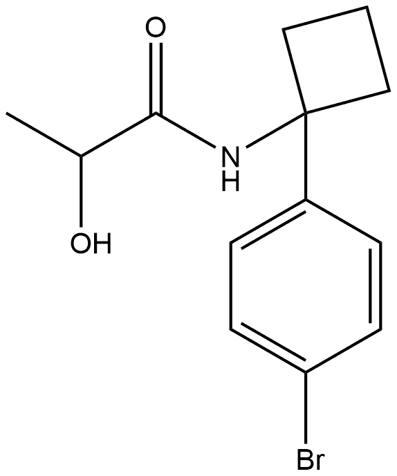 N-1-(4-Bromophenyl)cyclobutyl-2-hydroxypropanamide Struktur