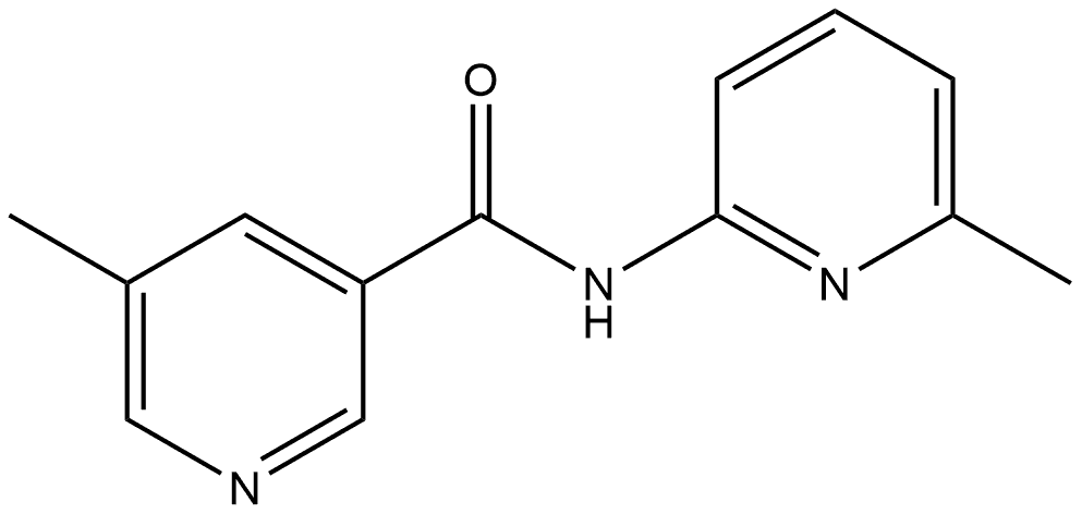 5-Methyl-N-(6-methyl-2-pyridinyl)-3-pyridinecarboxamide Structure