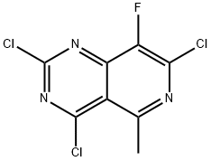 Pyrido[4,3-d]pyrimidine, 2,4,7-trichloro-8-fluoro-5-methyl- Struktur