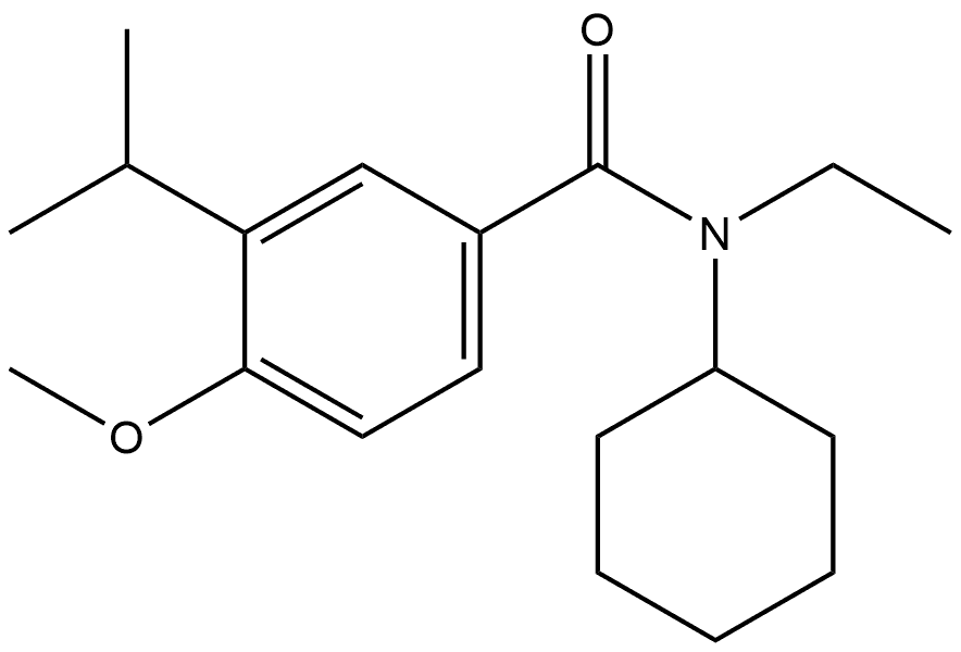 N-Cyclohexyl-N-ethyl-4-methoxy-3-(1-methylethyl)benzamide 结构式