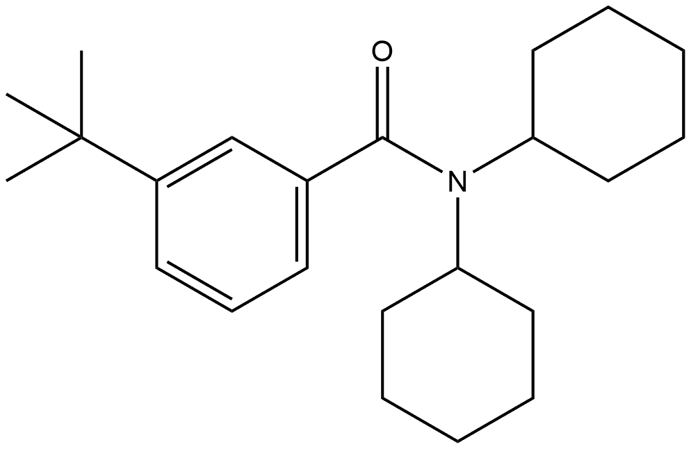 N,N-Dicyclohexyl-3-(1,1-dimethylethyl)benzamide 化学構造式