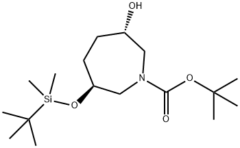 1H-Azepine-1-carboxylic acid, 3-[[(1,1-dimethylethyl)dimethylsilyl]oxy]hexahydro-6-hydroxy-, 1,1-dimethylethyl ester, (3S,6S)-|