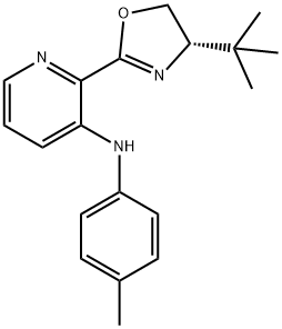 2-[(4S)-4-(1,1-Dimethylethyl)-4,5-dihydro-2-oxazolyl]-N-(4-methylphenyl)-3-pyridinamine Structure