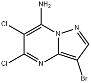 Pyrazolo[1,5-a]pyrimidin-7-amine, 3-bromo-5,6-dichloro-,2865208-89-3,结构式