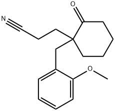 Cyclohexanepropanenitrile, 1-[(2-methoxyphenyl)methyl]-2-oxo-,2866-67-3,结构式
