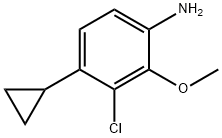 Benzenamine, 3-chloro-4-cyclopropyl-2-methoxy- Structure