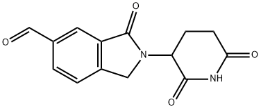 1H-Isoindole-5-carboxaldehyde, 2-(2,6-dioxo-3-piperidinyl)-2,3-dihydro-3-oxo- 化学構造式