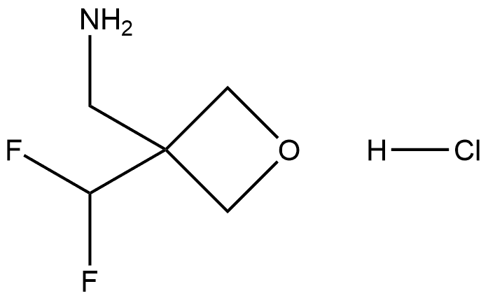 3-Oxetanemethanamine, 3-(difluoromethyl)-, hydrochloride (1:1) Structure