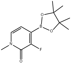 2(1H)-Pyridinone, 3-fluoro-1-methyl-4-(4,4,5,5-tetramethyl-1,3,2-dioxaborolan-2-yl)- Struktur