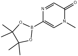 2(1H)-Pyrazinone, 1-methyl-5-(4,4,5,5-tetramethyl-1,3,2-dioxaborolan-2-yl)- 化学構造式