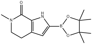 7H-Pyrrolo[2,3-c]pyridin-7-one, 1,4,5,6-tetrahydro-6-methyl-2-(4,4,5,5-tetramethyl-1,3,2-dioxaborolan-2-yl)- Struktur