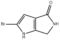 Pyrrolo[3,4-b]pyrrol-4(1H)-one, 2-bromo-5,6-dihydro- 化学構造式