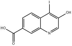 7-Quinolinecarboxylic acid, 3-hydroxy-4-iodo- Structure