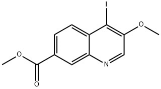 4-碘-3-甲氧基喹啉-7-甲酸甲酯, 2866497-98-3, 结构式