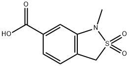 2,1-Benzisothiazole-6-carboxylic acid, 1,3-dihydro-1-methyl-, 2,2-dioxide Struktur