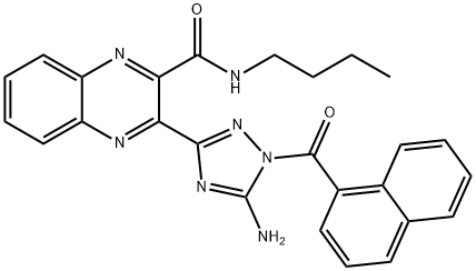 2866508-00-9 3-[5-Amino-1-(1-naphthalenylcarbonyl)-1H-1,2,4-triazol-3-yl]-N-butyl-2-quinoxalinecarboxamide