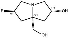 1H-Pyrrolizine-7a(5H)-methanol, 2-fluorotetrahydro-6-hydroxy-, (2R,6R,7aS)-rel- Structure