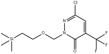 6-氯-4-(三氟甲基)-2-((2-(三甲基甲硅烷基)乙氧基)甲基)哒嗪-3(2H)-酮, 2869830-77-1, 结构式