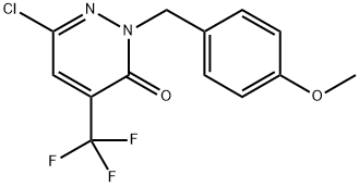 6-氯-2-(4-甲氧基苄基)-4-(三氟甲基)哒嗪-3(2H)-酮, 2869830-81-7, 结构式