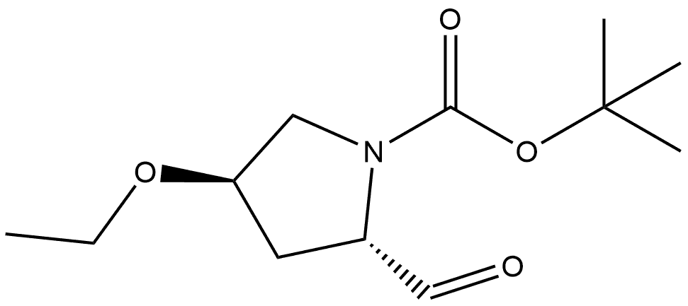 tert-Butyl (2S,4R)-4-ethoxy-2-formylpyrrolidine-1-carboxylate Structure