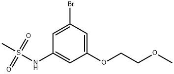 N-(3-溴-5-(2-甲氧基乙氧基)苯基)甲磺酰胺, 2869943-75-7, 结构式