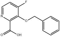 2-Pyridinecarboxylic acid, 4-fluoro-3-(phenylmethoxy)- 化学構造式