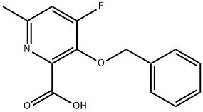 3-(苄氧基)-4-氟-6-甲基吡啶甲酸, 2869955-49-5, 结构式