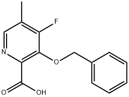 2-Pyridinecarboxylic acid, 4-fluoro-5-methyl-3-(phenylmethoxy)- 化学構造式