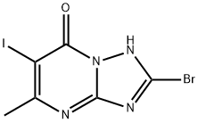 2-溴-6-碘-5-甲基-[1,2,4]三唑并[1,5-A]嘧啶-7(1H)-酮,2869956-36-3,结构式