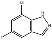 7-溴-5-碘-1H-吲唑, 2870012-01-2, 结构式