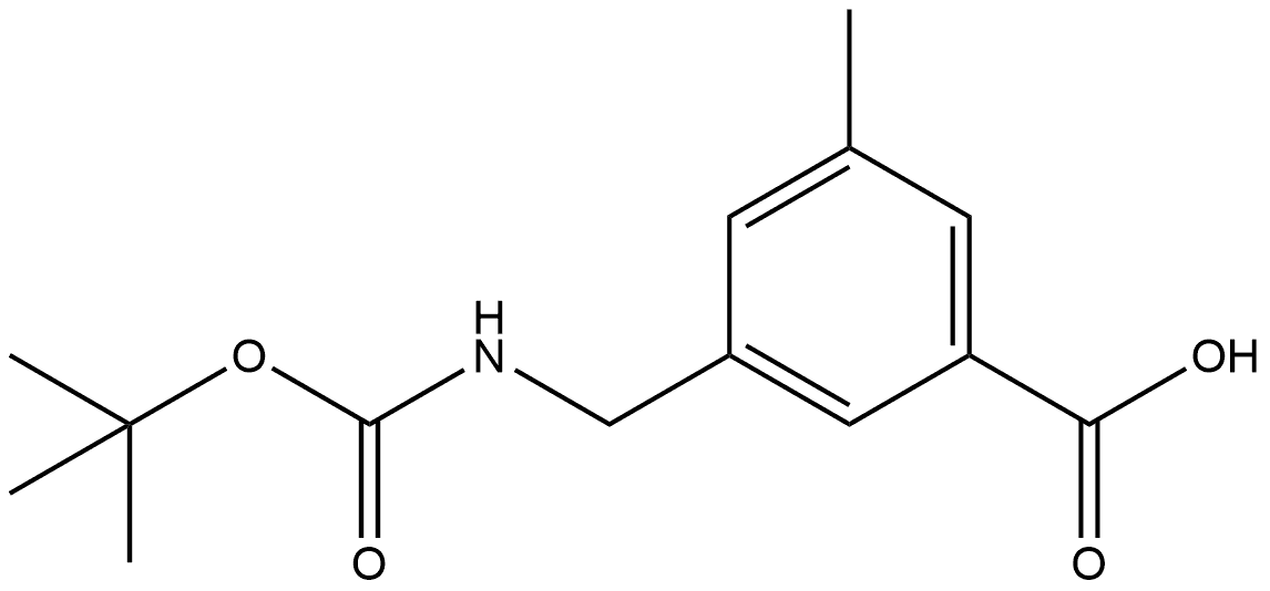 3-[[[(1,1-Dimethylethoxy)carbonyl]amino]methyl]-5-methylbenzoic acid|3-((叔丁氧基羰基)氨基)甲基)-5-甲基苯甲酸