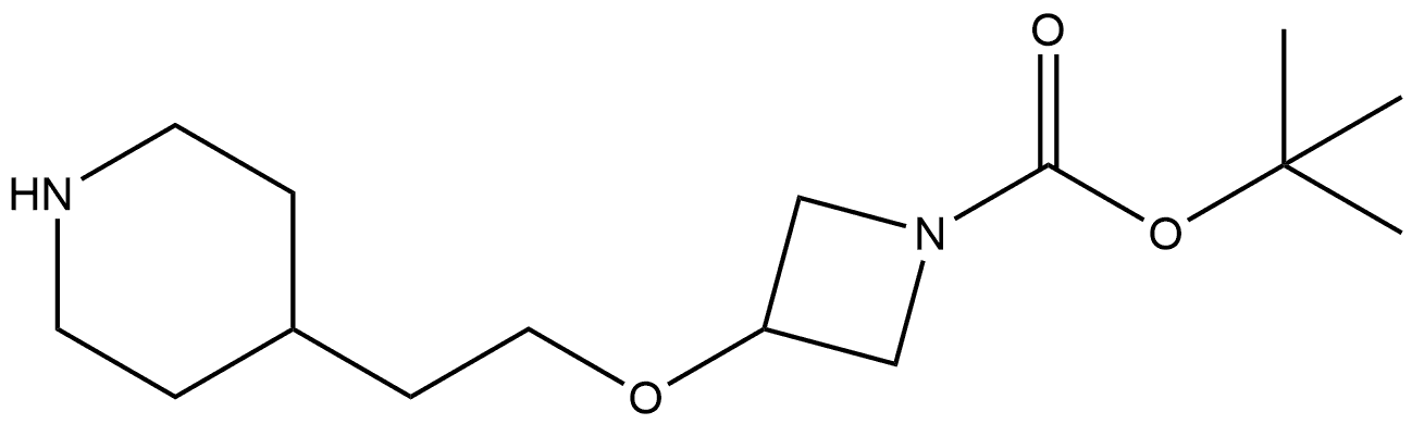 tert-butyl 3-(2-piperidin-4-ylethoxy)azetidine-1-carboxylate 结构式